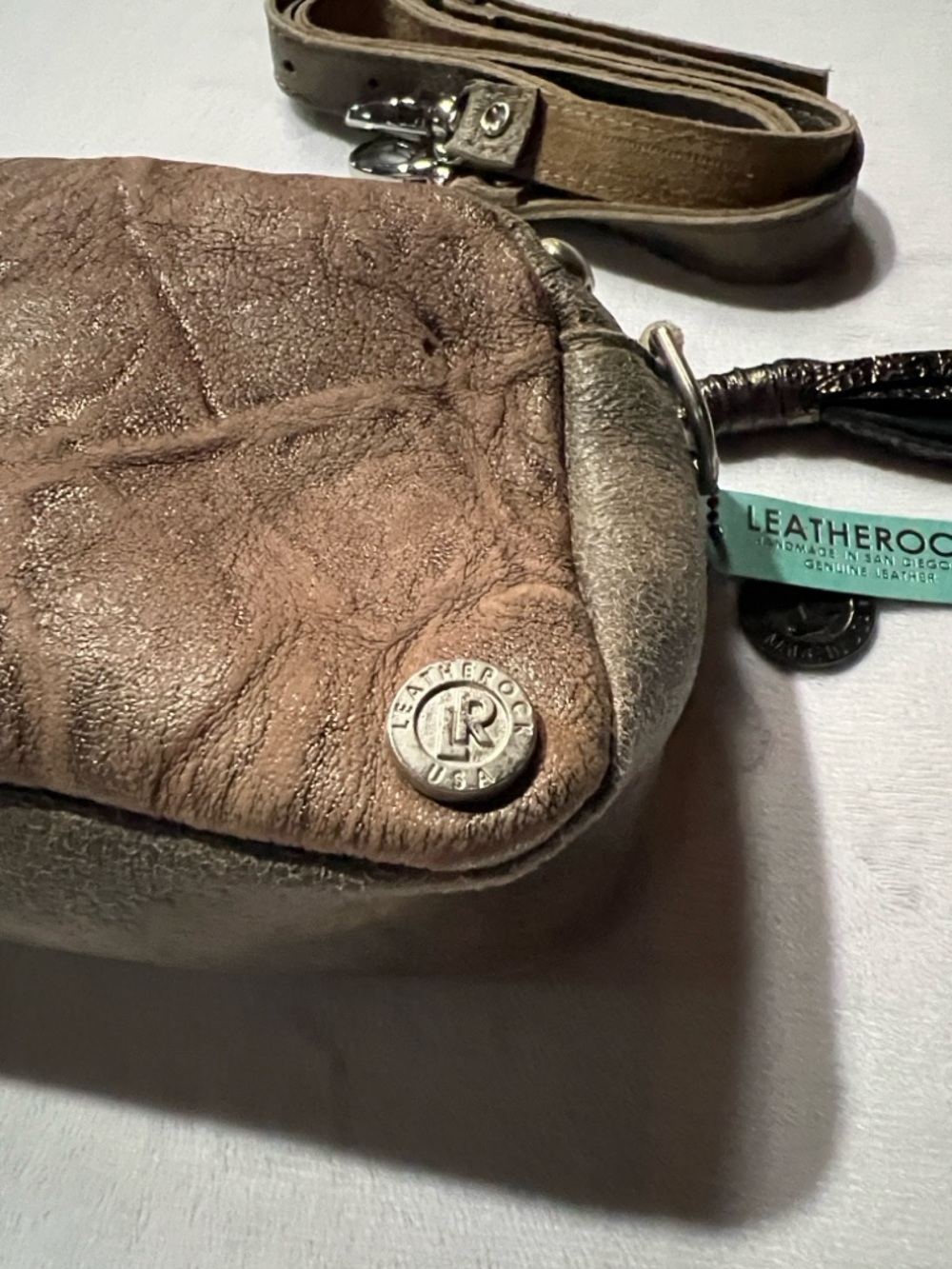 Leatherock Distressed Brown Hobo Crossbody Bag rustic luxe festival ready - Picture 4 of 10